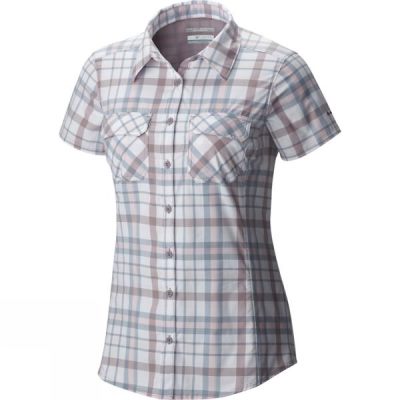 Camisa Columbia Saturday Trail III Plaid Manga Corta Plus Mujer - Moradas - Chile BNA793582